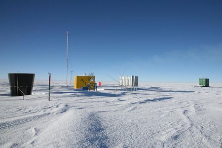 At the top of Dome A, an unmanned research station, is a smattering of antenna masts, small shipping containers, scientific equipment and a lot of footprints that take years for the snow and meager wind to cover up. 