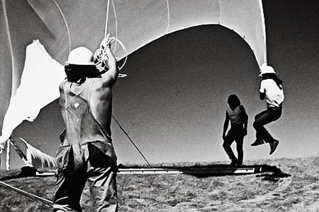 Against all odds: Christo and Jeanne-Claude's Running Fence, from 1976.