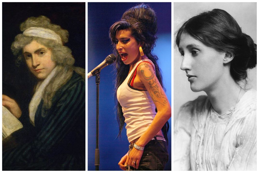 Mary Wollstonecraft, Amy Winehouse and Virginia Woolf
