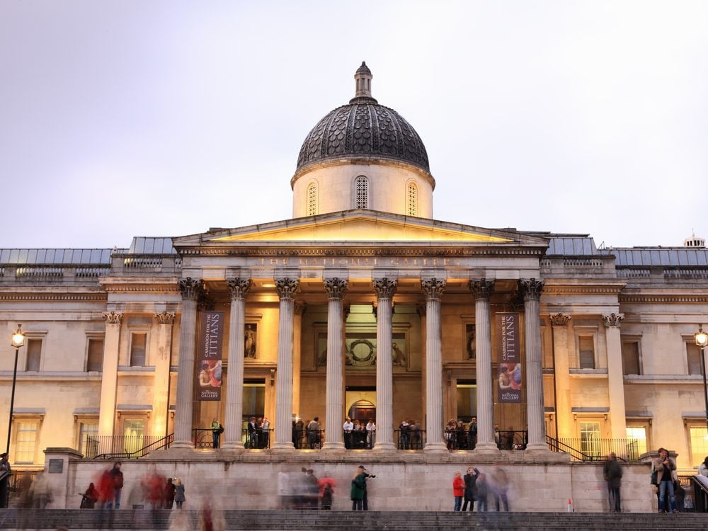 Exterior of the London National Gallery
