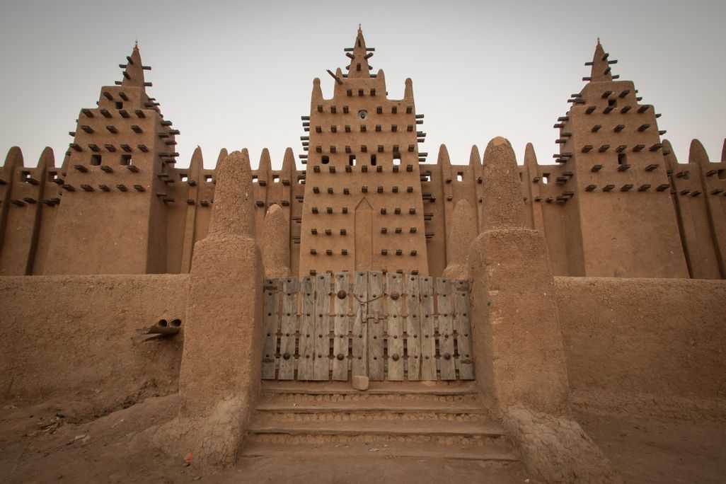 Mud-brick mosque in Djenné, Mali