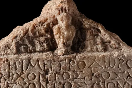 The marble tablet celebrates the achievement of about 30 Greek youths.&nbsp;