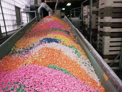 The Necco candy factory used to produce piles of Sweethearts.