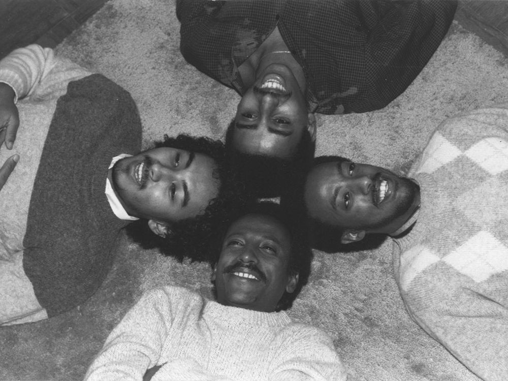 Admas. From left, clockwise: Abegasu Shiota, Henock Temesgen, Tewodros Aklilu, and Yousef Tesfaye. (Photo courtesy of Frederiksberg Records)