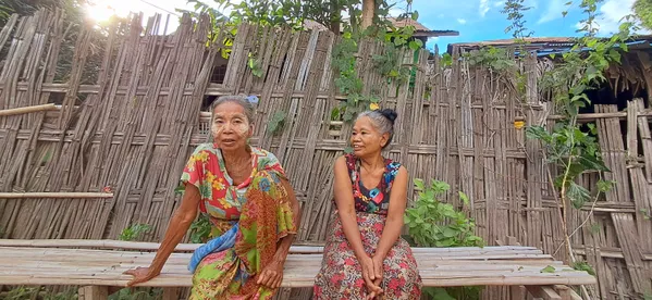 Burmese Granma on a bench thumbnail