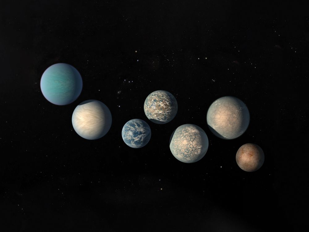  image of 7 planets