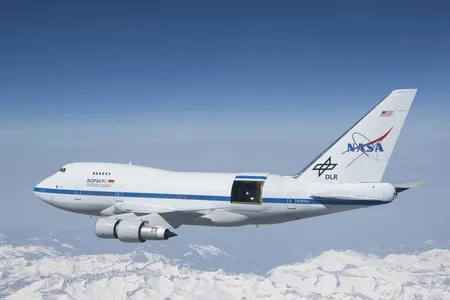With the door open to give the telescope a clear view, SOFIA cruised through the Earth&#39;s stratosphere at&nbsp;38,000 to 45,000 feet.