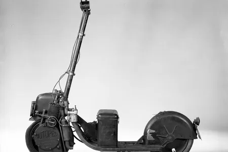 The National Museum of American History has in its collection this Autoped motor scooter from 1918.