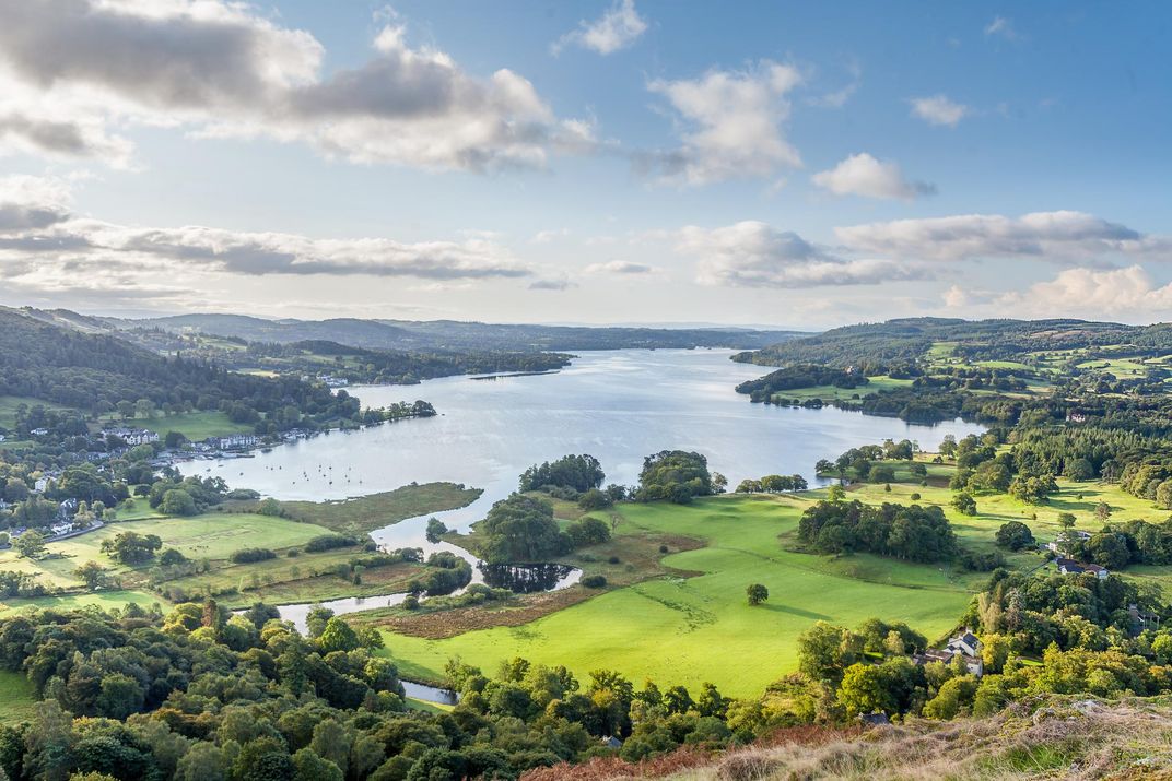 The beautiful landscape of Lake Windermere