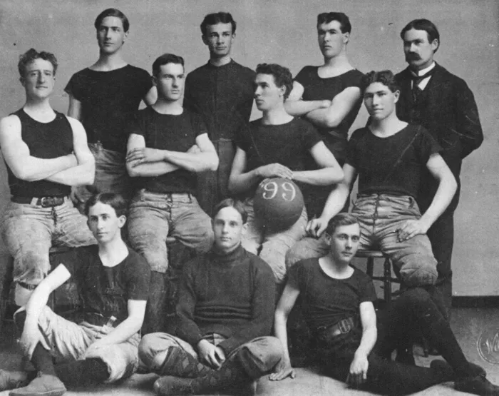 The University of Kansas basketball team in 1899