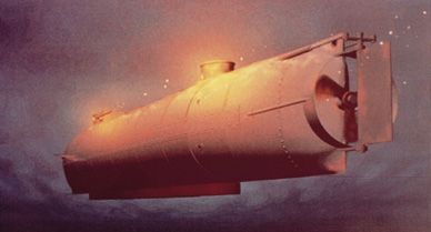 Marine archaeologists rescued the shipwrecked H.L. Hunley (above, a computer rendering) in August 2000 more than 135 years after it sank during the Civil War.