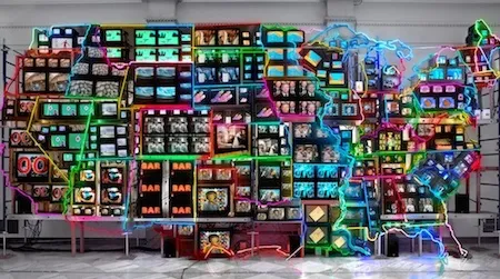 Electronic Superhighway: Continental U.S., Alaska, Hawaii. 1995. Nam June Paik.