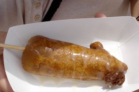 Deep fried butter on a stick