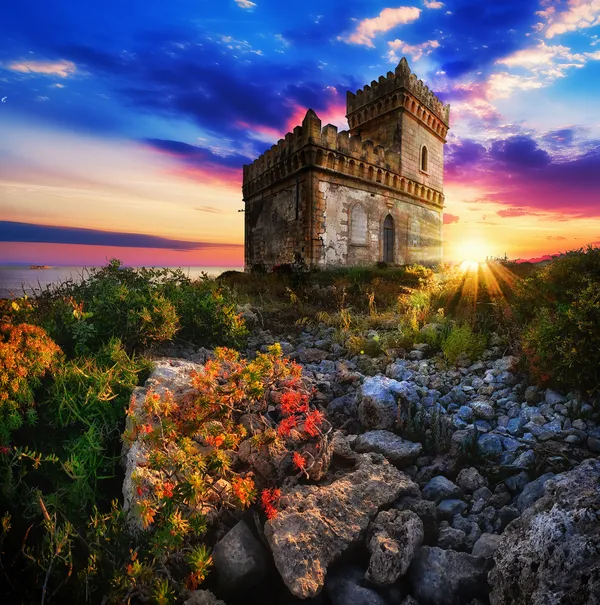 Malta Old Tower at Sunset thumbnail
