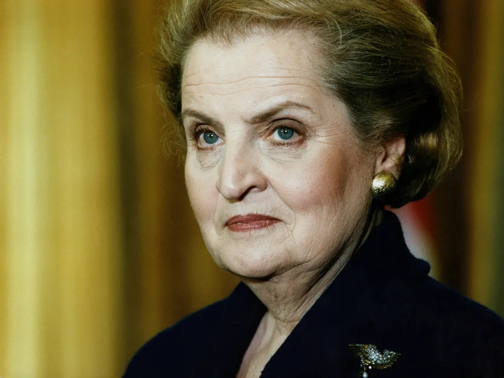 A 1997 photo of Madeleine Albright, who died at age 84 on March 23, 2022