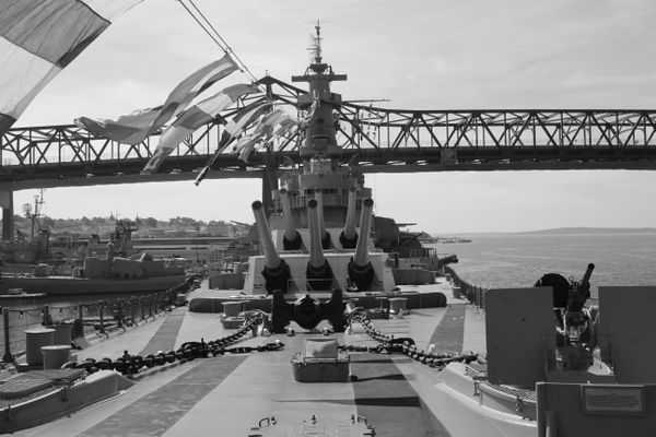 Anti Air Craft Guns Aboard USS Massachusetts thumbnail