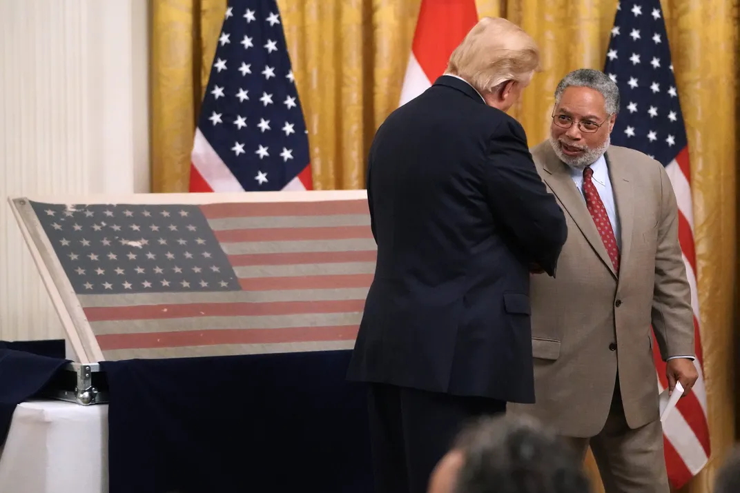 Lonnie Bunch and Donald Trump