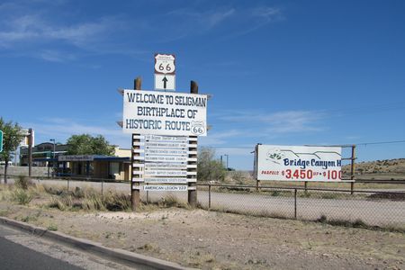 A section of the Historic Route 66 in Seligman, Arizona.