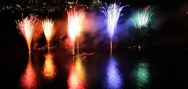 fireworks show over Washington D.C.s Potomac river