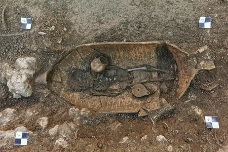 An individual buried in an amphora on the Croatian island of Hvar