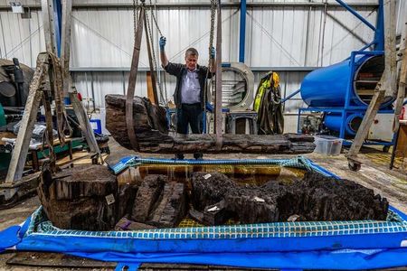 The 4,000-year-old wooden coffin will go on display following extensive conservation work.