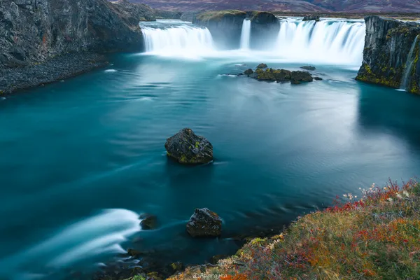 Dusk at Godafoss, Iceland thumbnail