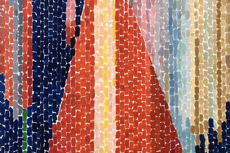 Alma W. Thomas, Blast Off, 1970, acrylic on canvas, 74 x 54 inches