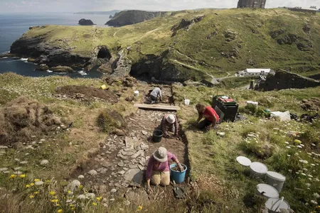 Excavations of a Dark Ages palace on the Tintagel Peninsula in Cornwall