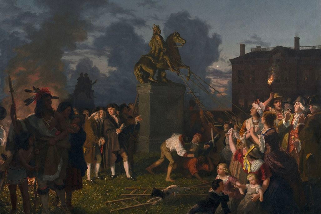 Johannes Adam Simon Oertel, Pulling Down the Statue of King George III, New York City,