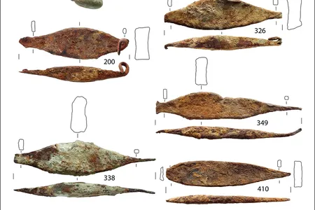 The researchers discovered complete iron bars as well as fragments.