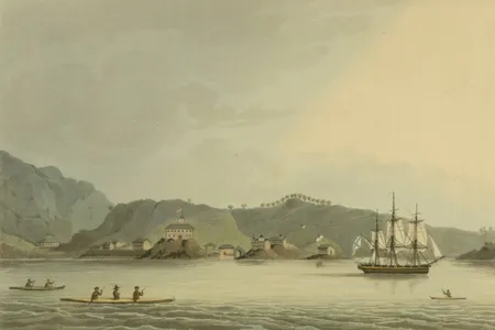 The Russian warship Neva arrives in Alaska led by Alexander Baranov