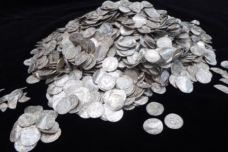 A group of metal detectorists discovered the hoard of coins in southern England in 2019.