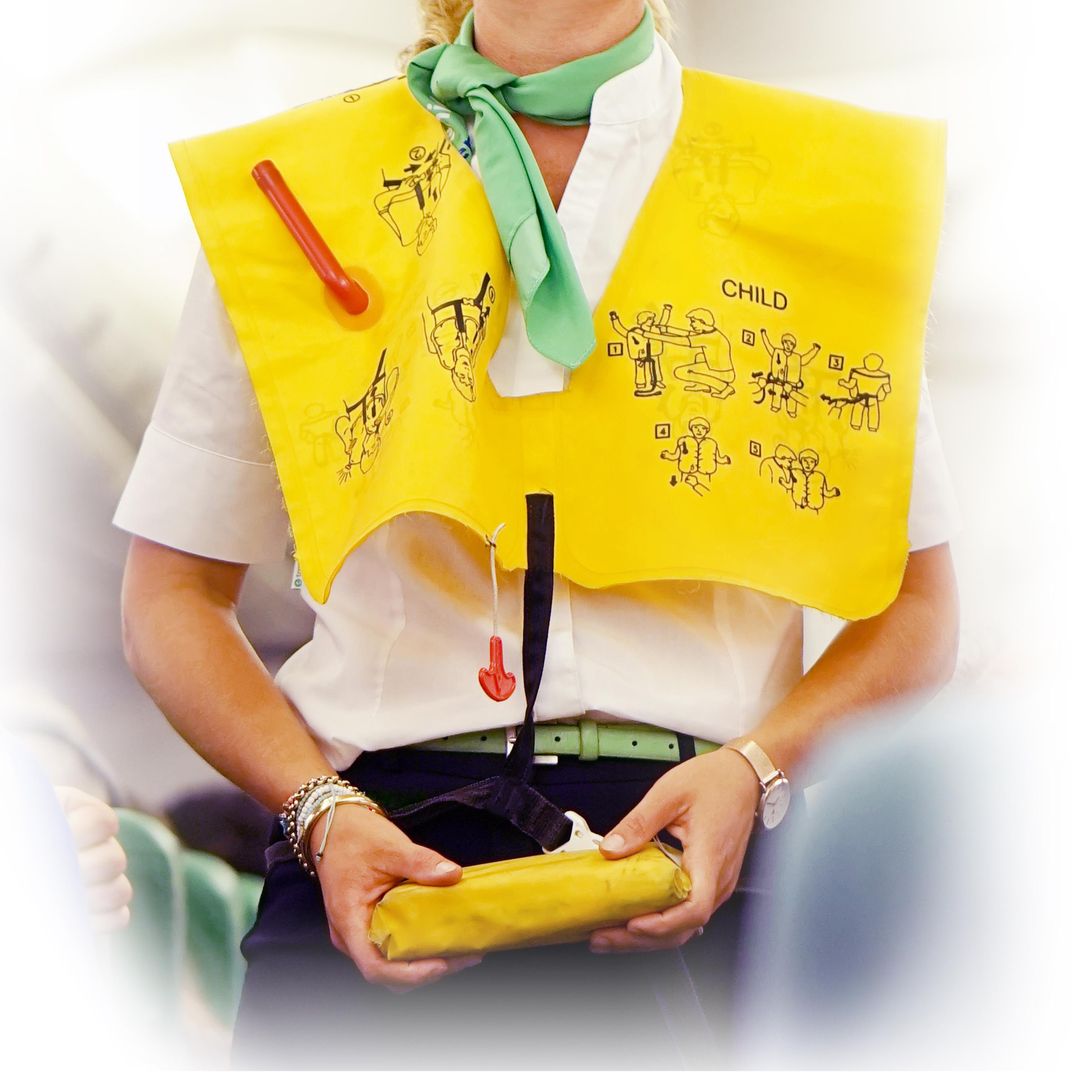flight attendant stock image