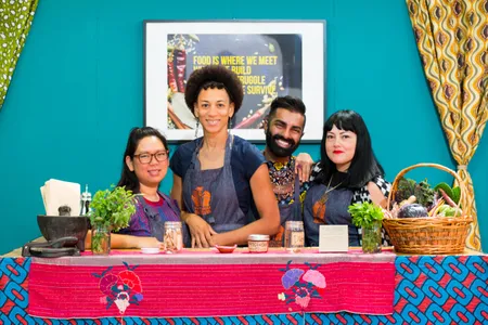 Sita Bhaumik, Saqib Keval, Jocelyn Jackson and Norma Listman (People's Kitchen Collective)