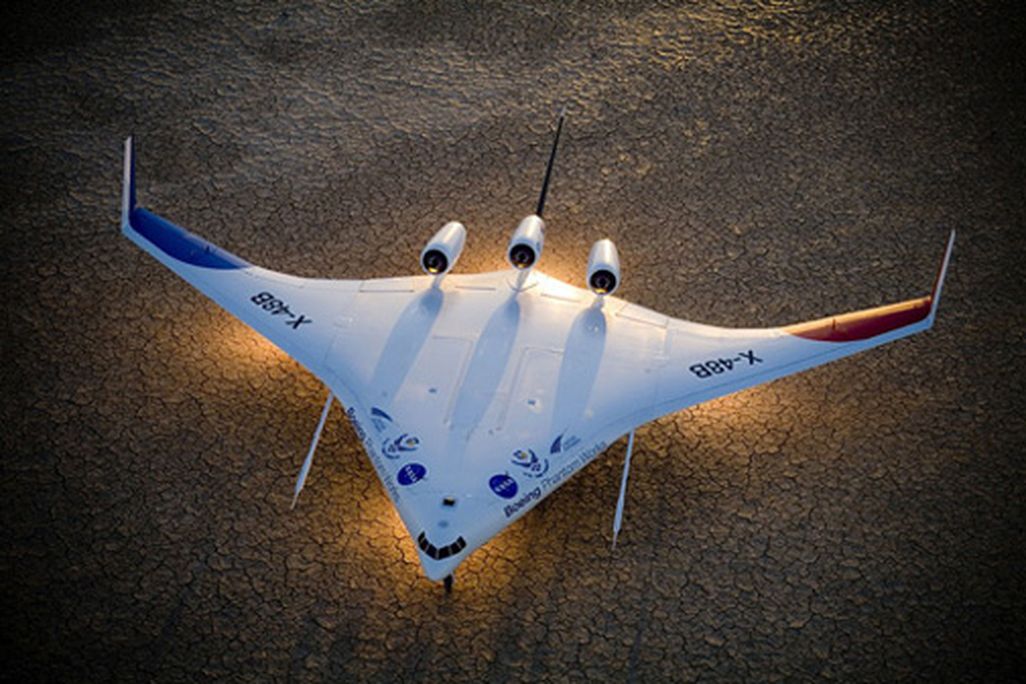The X-48B begins flight testing next year.
