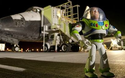 Buzz Lightyear returned to Earth on Discovery in 2009.