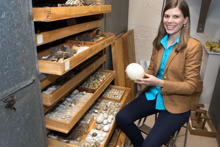 Mary Caswell Stoddard studies eggs at Princeton University. 
