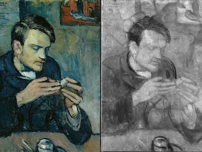The scans show traces of a woman&#39;s portrait that Picasso had painted over in 1901.