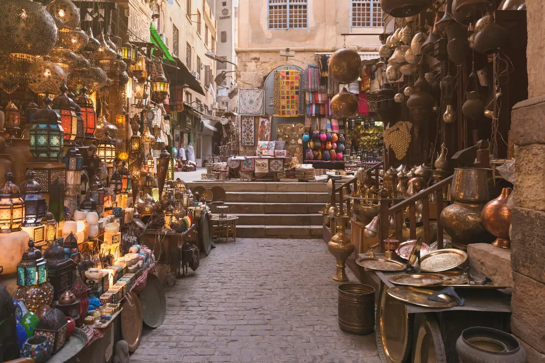 Alley in Khan el-Khalili Bazaar, Cairo