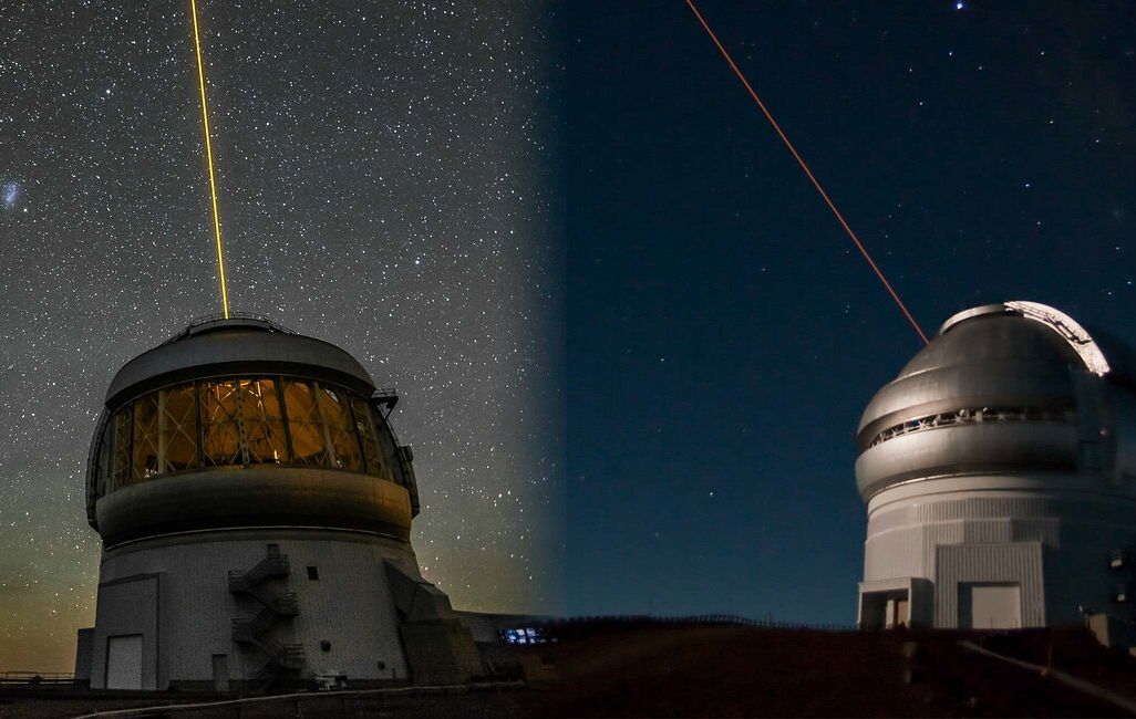 Two telescopes in the night