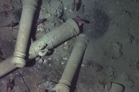 The San Jose's decorated cannons