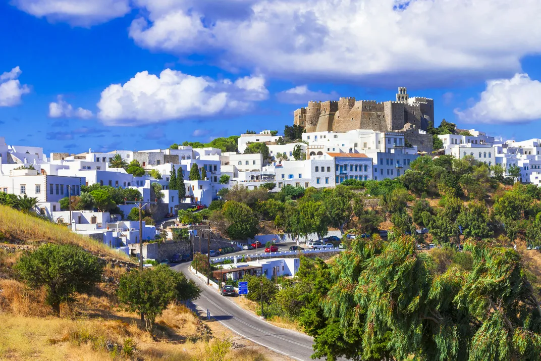 Monastery of St. John atop the hill on Patmos