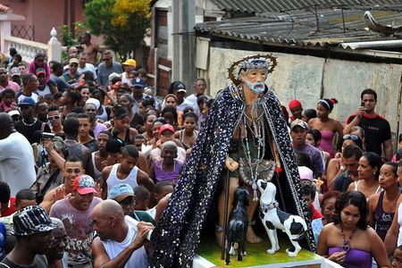 On December 17, pilgrims flood the streets of the Cuban town of Rincón, home to a leprosarium and a church dedicated to St. Lazarus. 