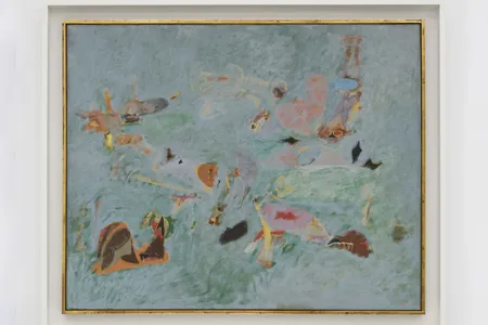 Conservators discovered this painting,&nbsp;Untitled (Virginia Summer),&nbsp;beneath another work by Gorky,&nbsp;The Limit&nbsp;(1947). The artist's relatives had previously noticed sections&nbsp;of&nbsp;The Limit&nbsp;peeling up at the corners, revealing bright blue paint&nbsp;below.