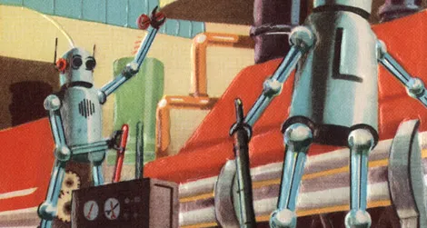 Art from the 1950s envisioned a future with robots. Are we there yet?