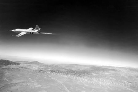 The Bell X-1 “Glamorous Glennis,” shown here in flight over the Mojave Desert in October 1947, the same month it broke the sound barrier, would likely make anyone’s Top 25 list.