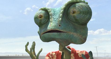 Rango (Johnny Depp) in Rango, from Paramount Pictures and Nickelodeon Movies