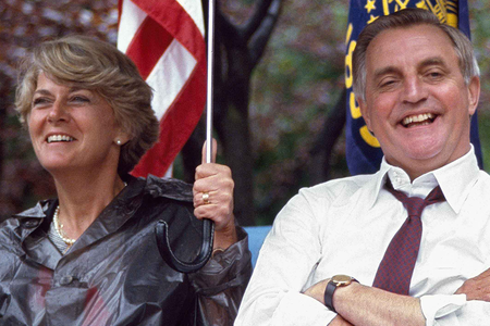 Geraldine Ferraro and Walter Mondale by Diane Walker, 1984