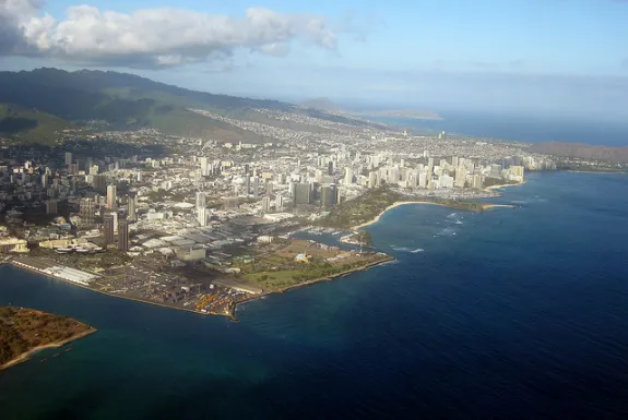 Honolulu lies in the region that will be most affected by sea-level rise.