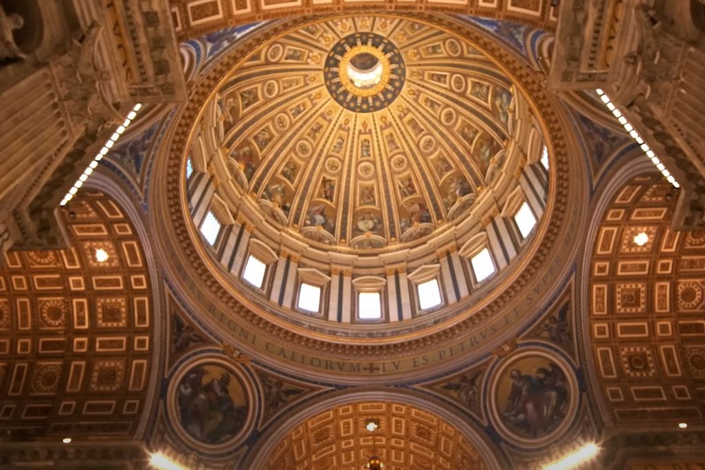 View of digitized St. Peter's Basilica Microsoft dome